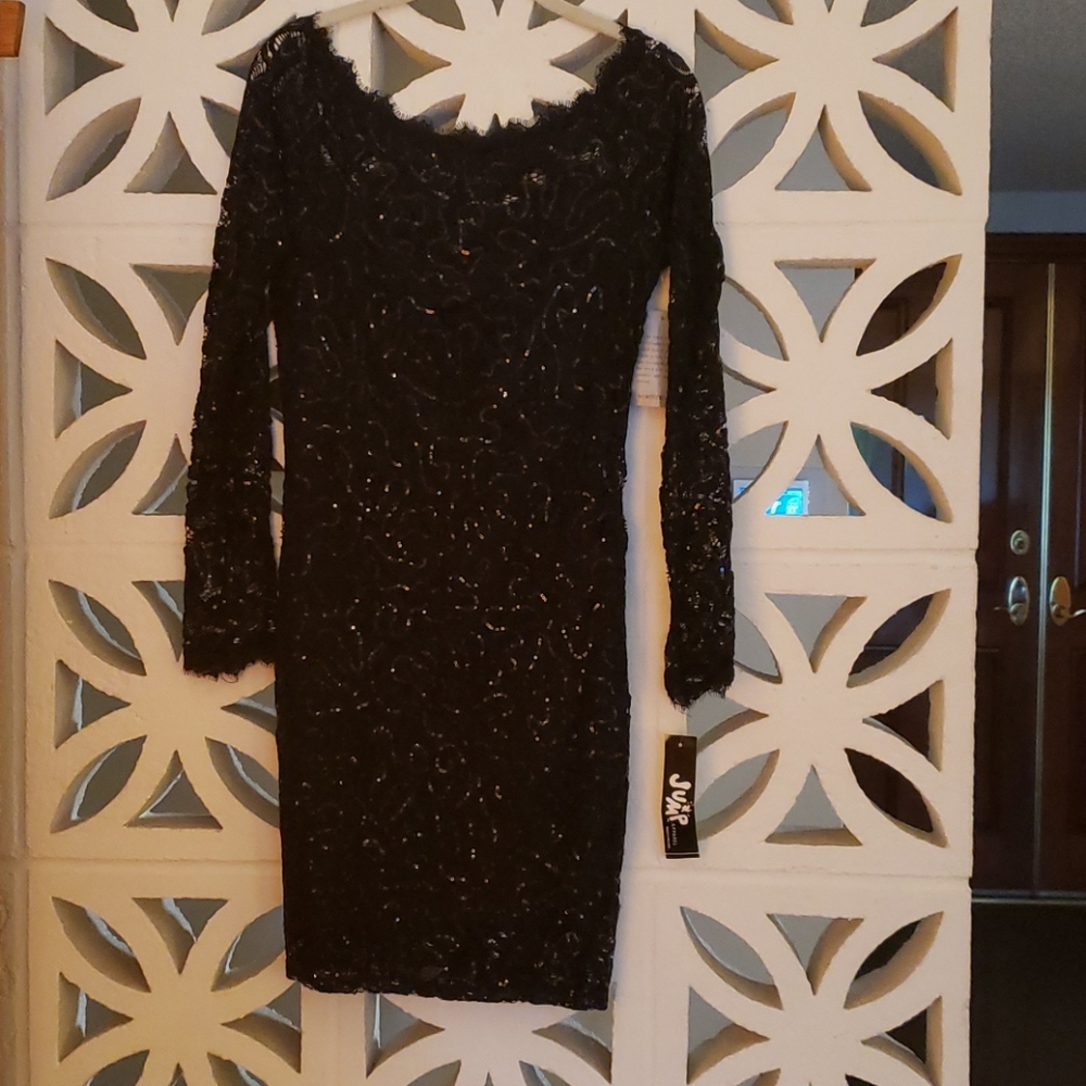 Black lace and sequins